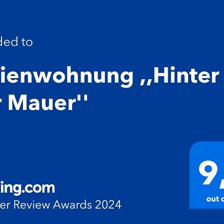 Ferienwohnung ,,Hinter Der Mauer" Hildburghausen Eksteriør bilde